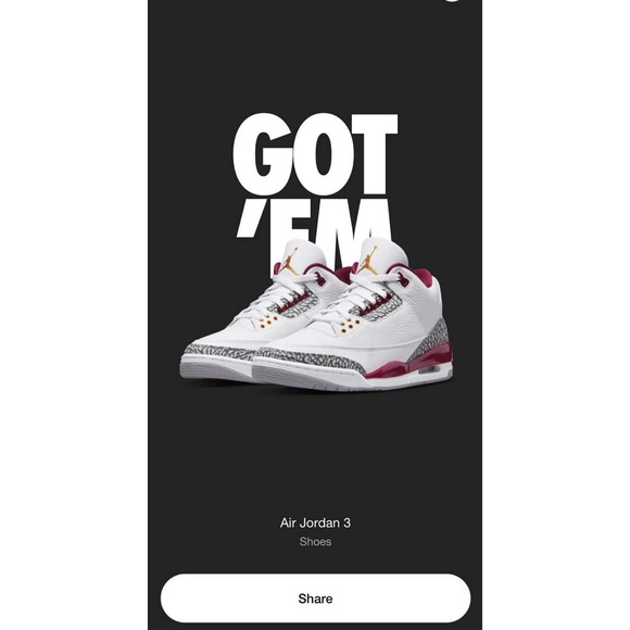 Nike Air Jordan 3 Retro Cardinal Red 2022 Mens 10.5 CT8532-126 New In Box DS - Picture 9 of 9